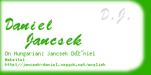 daniel jancsek business card